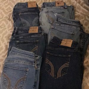 Six pairs of Hollister Skinny/Straight Jeans